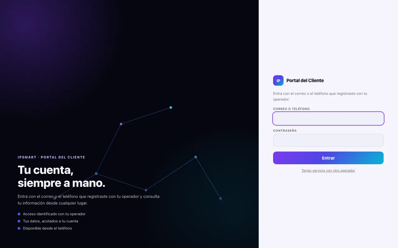 Portal del cliente de IPSmart